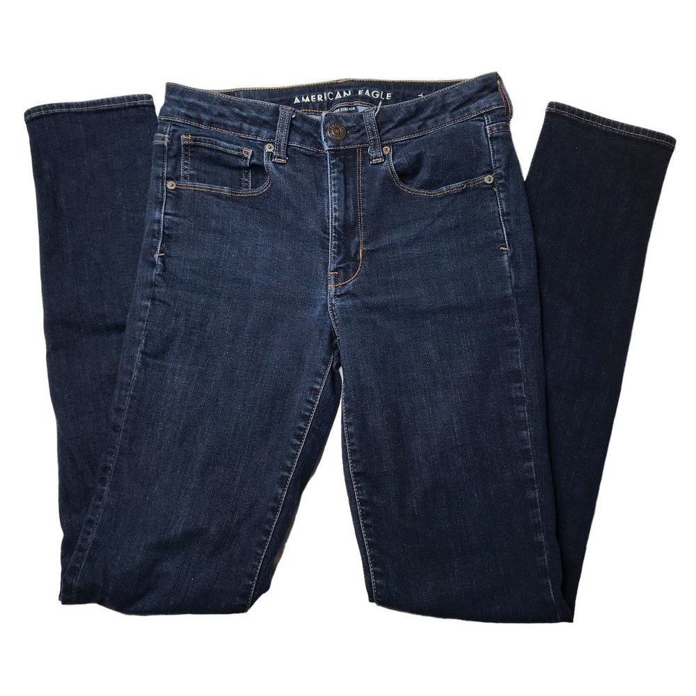 AMERICAN EAGLE Jeans Denim Women's US6 X-Long Super Stretch Hi Rise Skinny